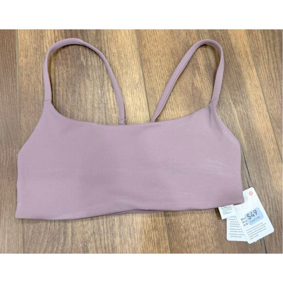 Lululemon Wunder Train Strappy Racer Bra Support A/B in Lavender Lux NEW - Picture 2 of 6